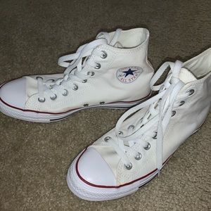 White converse high tops